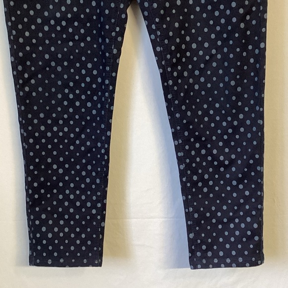 Cato Women's Dark Blue Polka Dot Cropped Jeans Size 12 - Picture 3 of 11
